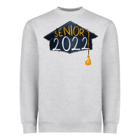 Heather Grey senior 2022 graduation cap Heavyweight Sweatshirt - RanaPortraitStore