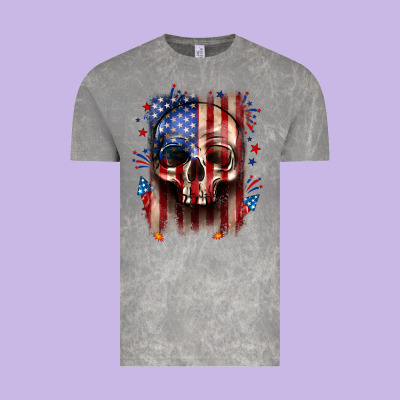 4th Of July Skull American Flag Vintage Tee Designed By Neo Western