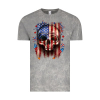 Cloud Rock 4th of July skull American flag Vintage Tee - Neo Western