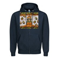 Navy easter egg hunter  rabbit Zipper Hoodie - BarkalooDesign