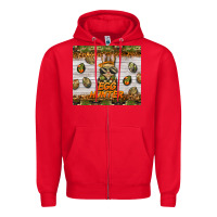 Red easter egg hunter  rabbit Zipper Hoodie - BarkalooDesign