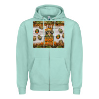 Seafoam easter egg hunter  rabbit Zipper Hoodie - BarkalooDesign