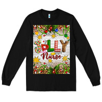 Black Christmas Jolly Nurse Long Sleeve Tee - Artiststas