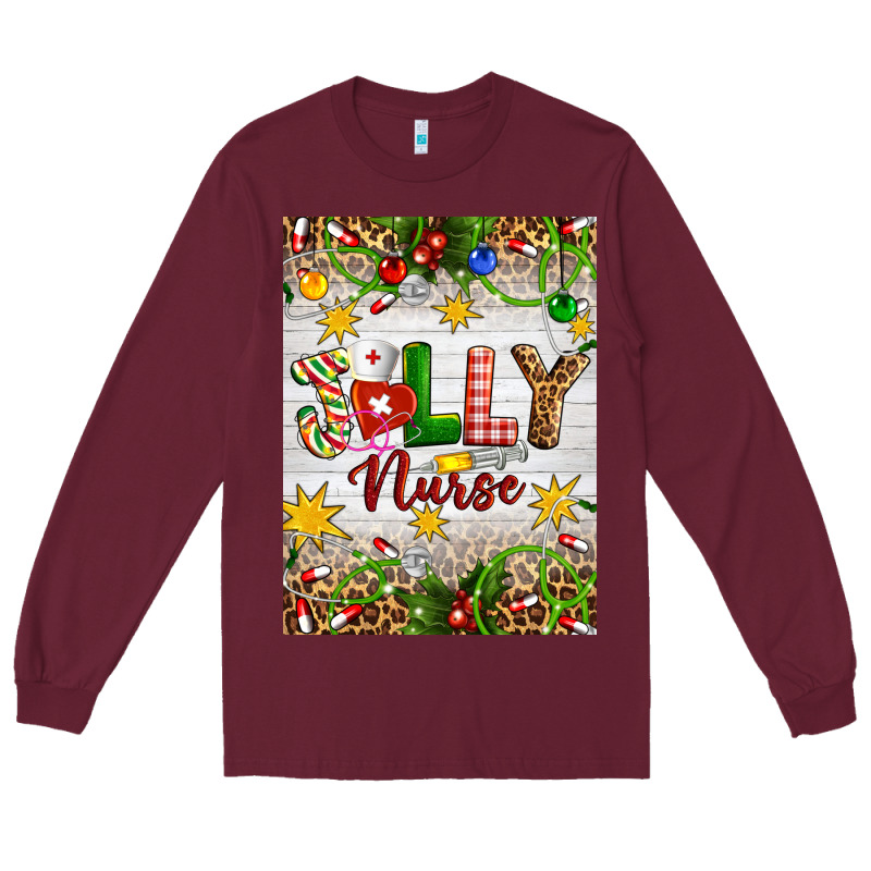 Christmas Jolly Nurse Long Sleeve Tee by Artiststas | Teevron
