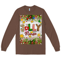 Chestnut Christmas Jolly Nurse Long Sleeve Tee - Artiststas