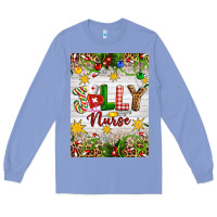 Colony Blue Christmas Jolly Nurse Long Sleeve Tee - Artiststas