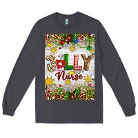 Smoke Christmas Jolly Nurse Long Sleeve Tee - Artiststas