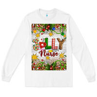White Christmas Jolly Nurse Long Sleeve Tee - Artiststas