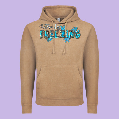 Literally Freezing Winter Vintage Hoodie Designed By Ranaportraitstore