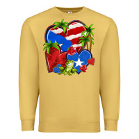 Antique Gold puerto rico hearts Premium Sweatshirt - NancyCooperArtShop