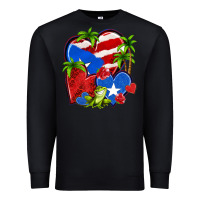 Black puerto rico hearts Premium Sweatshirt - NancyCooperArtShop