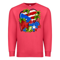 Cardinal puerto rico hearts Premium Sweatshirt - NancyCooperArtShop
