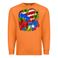 Carrot puerto rico hearts Premium Sweatshirt - NancyCooperArtShop