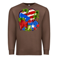 Chestnut puerto rico hearts Premium Sweatshirt - NancyCooperArtShop