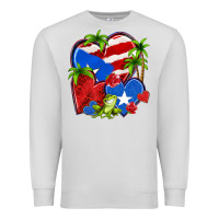 Dove Grey puerto rico hearts Premium Sweatshirt - NancyCooperArtShop