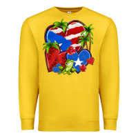 Lemon puerto rico hearts Premium Sweatshirt - NancyCooperArtShop