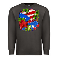 Smoke puerto rico hearts Premium Sweatshirt - NancyCooperArtShop