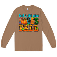 Toasted Coconut just a girl who loves fall Long Sleeve Tee - AdoDesignShop