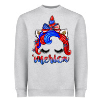 4th Of July 'merica Unicorn Heavyweight Sweatshirt | Teevron