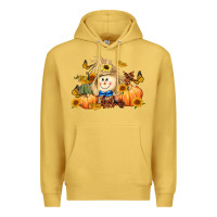 Antique Gold fall scarecrow Premium Hoodie - LillyAllenDesigns