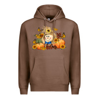 Chestnut fall scarecrow Premium Hoodie - LillyAllenDesigns
