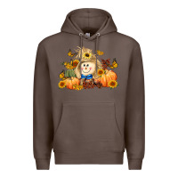 Coffee fall scarecrow Premium Hoodie - LillyAllenDesigns