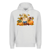 Dove Grey fall scarecrow Premium Hoodie - LillyAllenDesigns