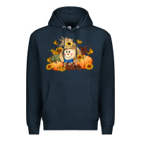 Navy fall scarecrow Premium Hoodie - LillyAllenDesigns