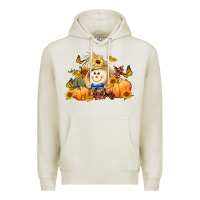 Oatmeal Heather fall scarecrow Premium Hoodie - LillyAllenDesigns