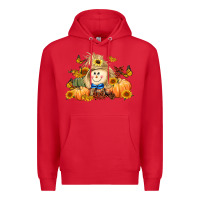 Red fall scarecrow Premium Hoodie - LillyAllenDesigns