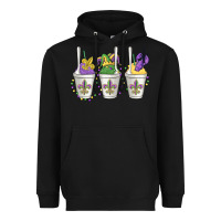 Black mardi gras snowballs Heavyweight Hoodie - MaliasSmallBusiness