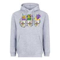 Heather Grey mardi gras snowballs Heavyweight Hoodie - MaliasSmallBusiness