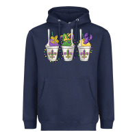 Navy mardi gras snowballs Heavyweight Hoodie - MaliasSmallBusiness
