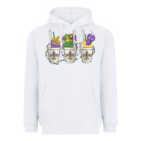 White mardi gras snowballs Heavyweight Hoodie - MaliasSmallBusiness