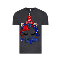 Vintage Black 4th of July unicorn Vintage Tee - Neo Western