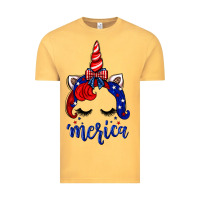Vintage Mustard 4th of July unicorn Vintage Tee - Neo Western
