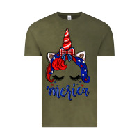 Vintage Olive 4th of July unicorn Vintage Tee - Neo Western