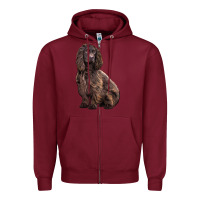 Burgundy Boykin Spaniel Dog Zipper Hoodie - LillyAllenDesigns
