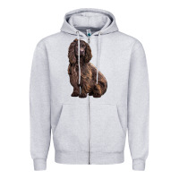 Heather Grey Boykin Spaniel Dog Zipper Hoodie - LillyAllenDesigns