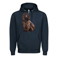 Navy Boykin Spaniel Dog Zipper Hoodie - LillyAllenDesigns