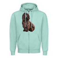 Seafoam Boykin Spaniel Dog Zipper Hoodie - LillyAllenDesigns