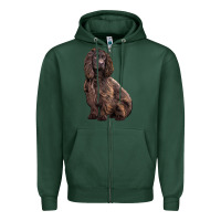 Sports Green Boykin Spaniel Dog Zipper Hoodie - LillyAllenDesigns