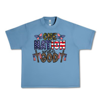 Pebble Blue one nation under god Urban Heavy Tee - CowhideDigitalArt