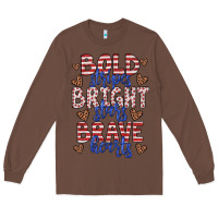 Chestnut bold stripes bright stars brave hearts Long Sleeve Tee - JahusDesignShop