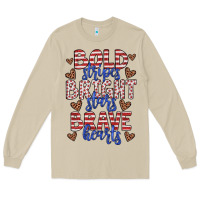 Mushroom bold stripes bright stars brave hearts Long Sleeve Tee - JahusDesignShop