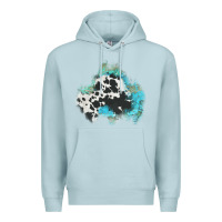 Blue Mist cowhide turquoise patch Premium Hoodie - AdoDesignShop