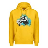 Lemon cowhide turquoise patch Premium Hoodie - AdoDesignShop