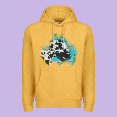 Cowhide Turquoise Patch Premium Hoodie Designed By Adodesignshop