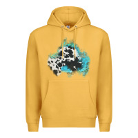 Mustard cowhide turquoise patch Premium Hoodie - AdoDesignShop