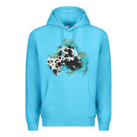 Ocean Blue cowhide turquoise patch Premium Hoodie - AdoDesignShop
